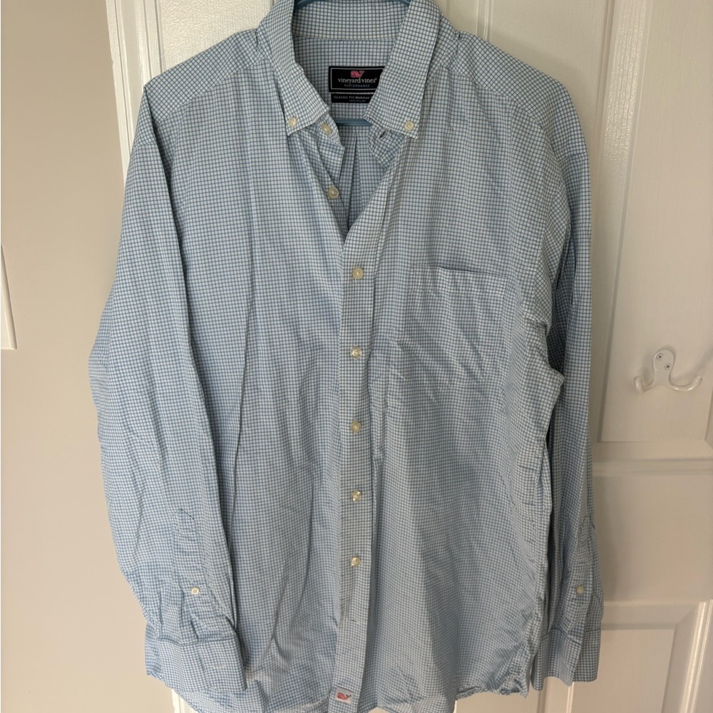 Vineyard Vines Light Blue Gingham Shirt